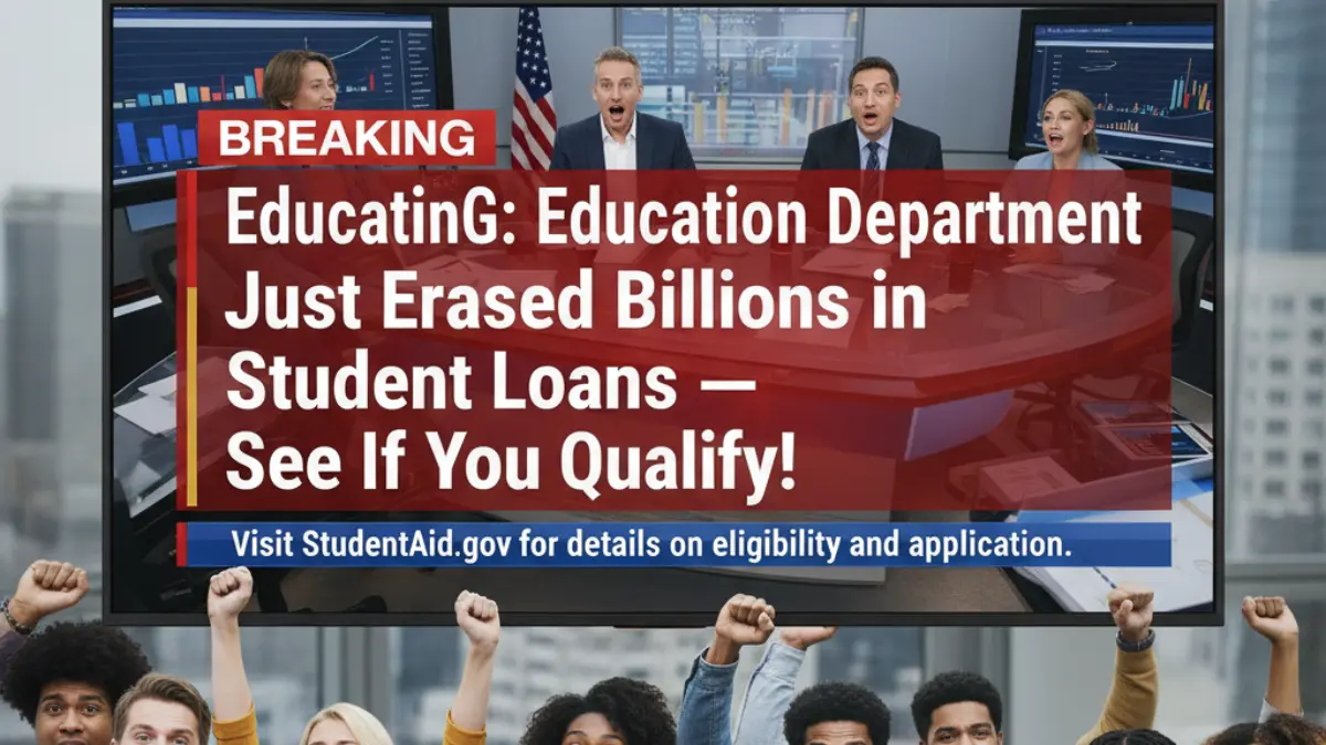 BREAKING: Education Department Just Erased Billions in Student Loans — See If You Qualify!